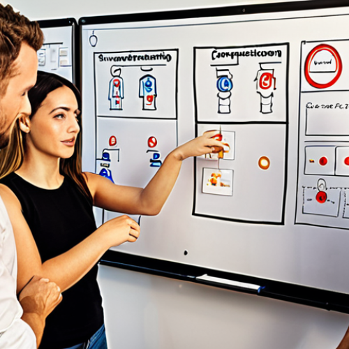 Home 6 ** A diverse team collaboratively brainstorming around a whiteboard covered in skill charts and diagrams. Emphasize expressions of engagement, collaboration, and mutual learning. Soft, warm lighting. Concept: Collective Intelligence, Skill Development.
**