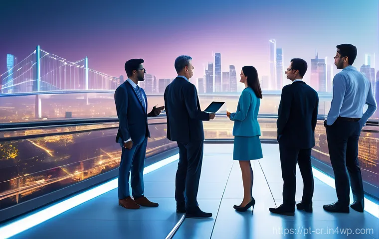 역량 갭 분석의 글로벌 사례 - **Prompt 1: Bridging the Future Skills Gap**
"A vibrant, wide-angle shot of a diverse group of p...